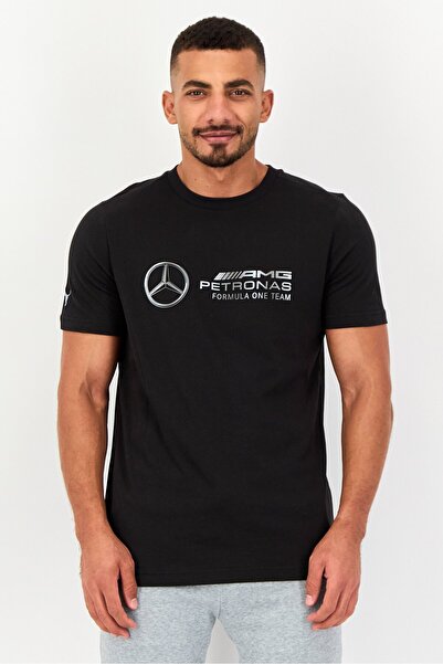 Puma Men Sportswear Fit Mercedes AMG Petronas Logo Outdoor T-Shirt, Black