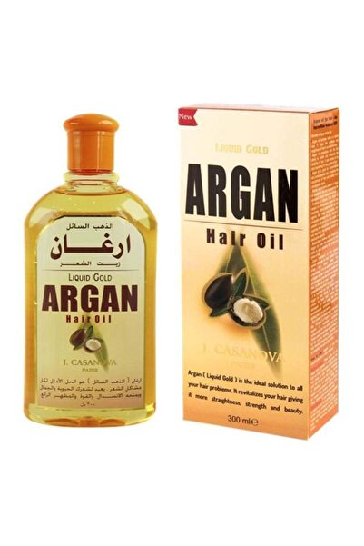 j.casanova زيت الأرغان السائل الذهبي للشعر 300 مل