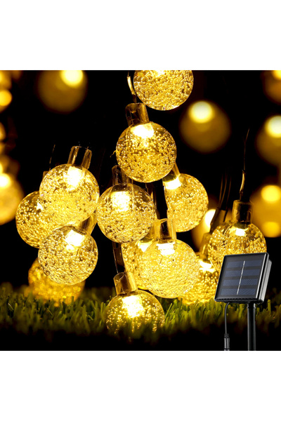 OEM Instalație solară bulb, 50 LED-uri, 6 metri, de exterior, alb cald