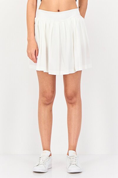 adidas Women Sportswear Fit Brand Logo Tennis Shorts, White