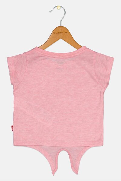 Levi's Toddlers Girl Ebroidered Logo Short Sleeves T-Shirt, Pink