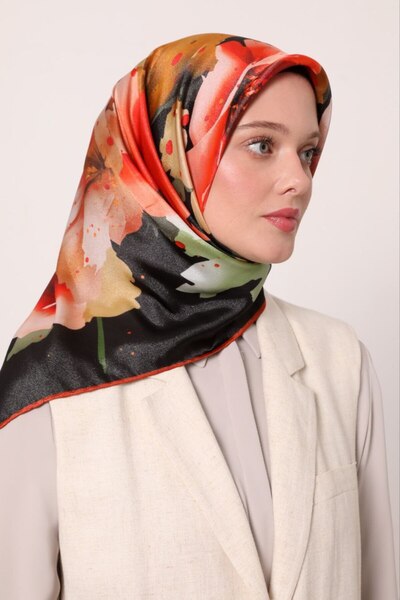 Levidor Φουλάρι με μοτίβο από λουλούδια με λαμπερό κρυστάλλινο φουλάρι