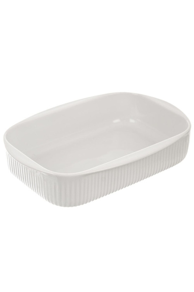Orion Vas din porțelan alb, rezistent la cuptor, 24x17x5 cm, 1 l