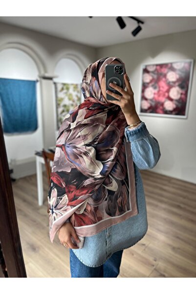 Merwiss Flower Pattern Elegans Soft Shawl - Pink