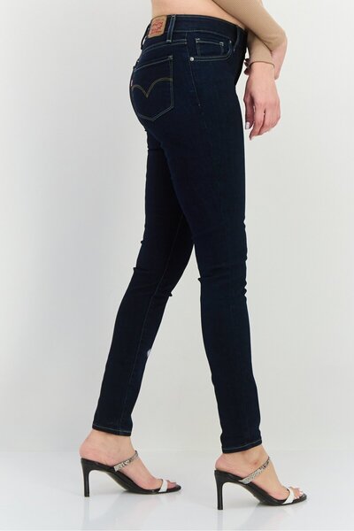 Levi's Women Skinny Fit Wash Stretchable Denim Jeans, Navy Blue