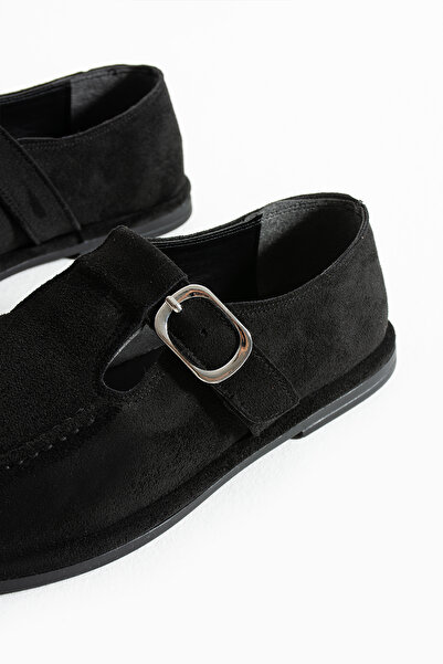 DUXAL SHOES Arabella Women's Suede Buckle Detailed Casual Loafer Shoes