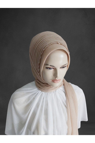 Nuray hazır duvak Simli Gold işlemeli 4 lu geçiş hazır duvak hazır şal hazır türban