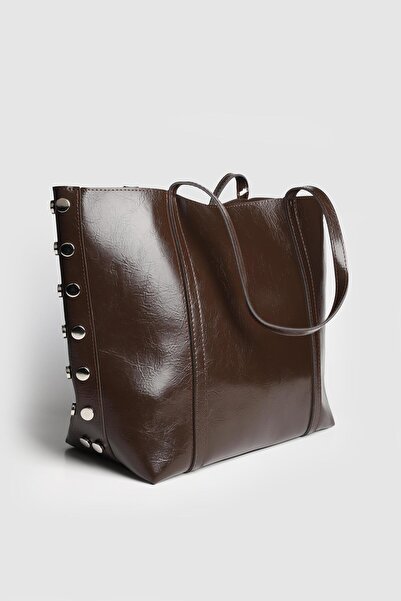 La La'Graccio Paris حقيبة كتف نسائية كبيرة الحجم من لاجراكيو باريس بتفاصيل مز...