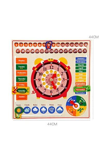 B4U Educational Toy, Montessori Calendar and Clock, Weather, Days, Seasons, Multicolor