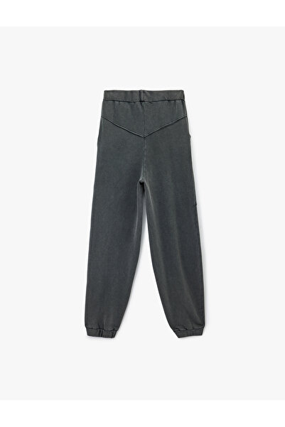 Koton Cotton Comfortable Fit Elastic Waist Washable Stitching Detail Jogger Sweatpants