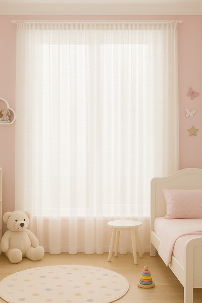 VELORİA HOME Işıltılı Gold Simli 1:3 Sık Pile Çocuk Odası Perdesi