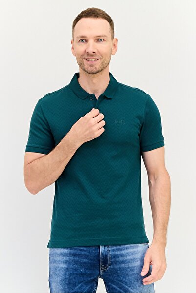 Levi's Men Regular Fit Short Sleeve Brand Logo Polo Shirt, Dark Green