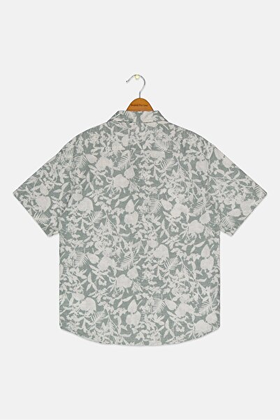 GAP Kids Boy Allover Print Short Sleeve Casual Shirts, Multicolor