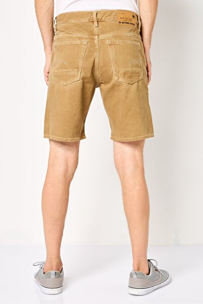 G-STAR RAW Men Washed Denim Shorts, Tan