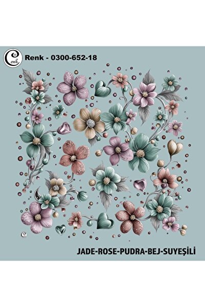 Cenk Desenli Oyalık Yazma - 0300-652