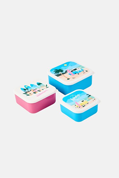 Puckator 3 Piece Lunch boxes Set, Blue