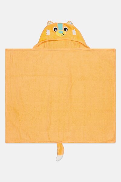 Playgro Toddlers Boy Graphic Print Hooded Towel, Orange