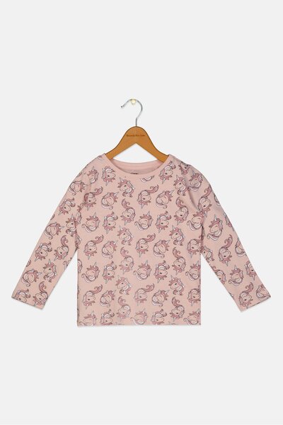 Sinsay Toddlers Girl Crew Neck Long Sleeve Top, Multicolor