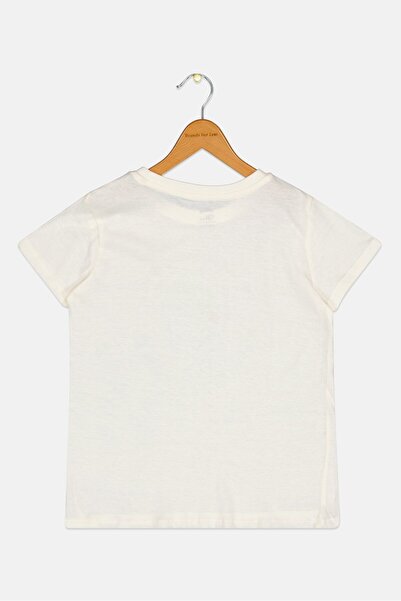 Sinsay Kids Boy Crew Neck Short Sleeve Printed T shirt, Cream