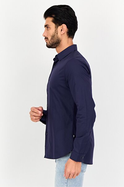 Levi's Levis x Redloop Men Regular Fit Plain Longs Sleeve Casual Shirt, Navy