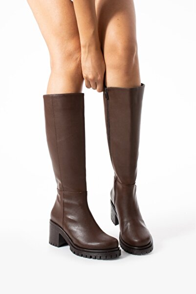 misio shoes Γυναικείες μπότες με χοντρό τακούνι άνετες και ελαστικές