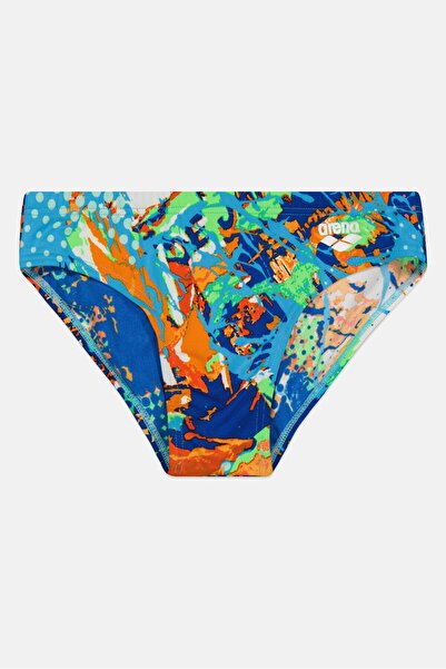 ARENA Kids Boy Splatter Paint Swimwear Brief, Multicolor