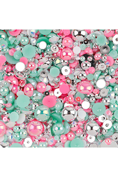 Choice17 مزيج عشوائي 10 غرام 40 خرزة من الراتنج الهلامي المسطح المرصع بأحجار ...