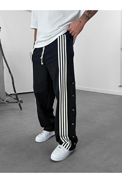 COCOPELLI Ανδρικό παντελόνι με ρίγες στο πλάι, φαρδύ παντελόνι