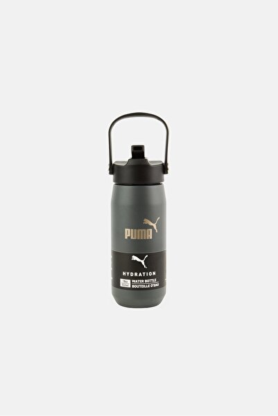 Puma Flip Top Water Bottle 532ml, Dark Grey