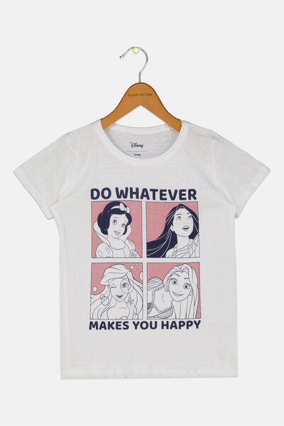 Sinsay x Disney Kids Girl Graphic Print Short Sleeve T-Shirt, Multicolor