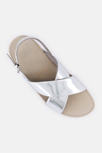 Fitflop Women Silver Mirror Adjustable Buckle Sandal, Silver