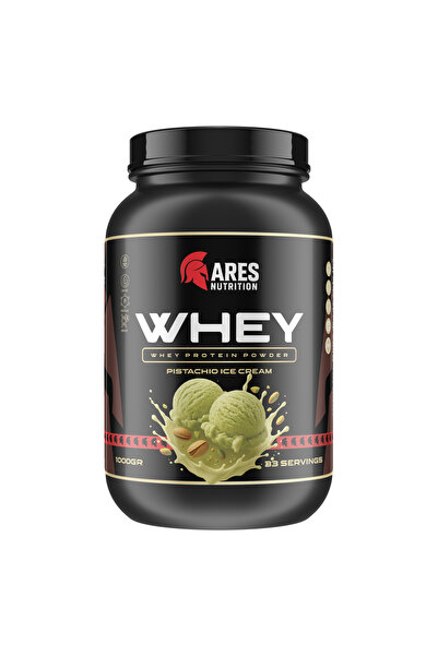 ARES NUTRITION WHEY PROTEİN 1000GR ANTEP FISTIKLI DONDURMA 33 SERVİS