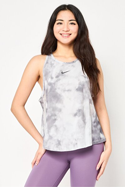 Nike Women Standard Fit Sleeveless Running Tank Top, Multicolor
