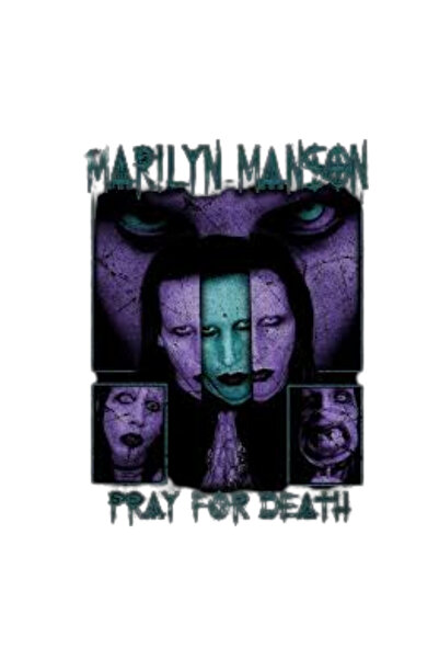 fame-stoned Μπλουζάκι Marilyn Manson με στάμπα Unisex 100% βαμβάκι