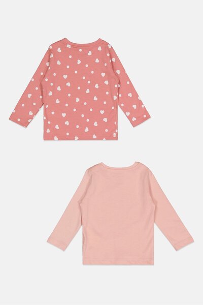 Sinsay Fox And Bunny By Toddlers Girl 2 Pcs Allover Print Long Sleeves Tops, Multicolor