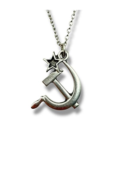 Herşey Nota Sickle Hammer Star Figured Unisex Necklace – Symbol of Labor, Unity and Strength