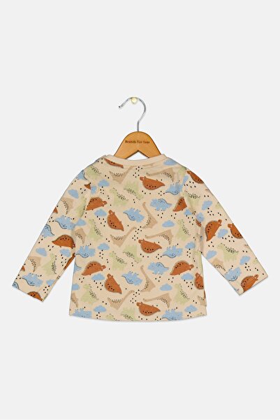Sinsay Fox And Bunny By Toddlers Boy Crew Neck Long Sleeves Graphic Print T-Shirt, Multicolor