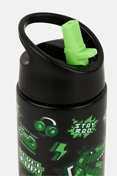 Joe Boxer Kids Graphic Print Stainless Steel Water Bottle 300ml, Multicolor