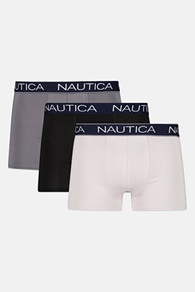 Nautica Men 3 Pieces Brand Logo Boxer, Multicolor