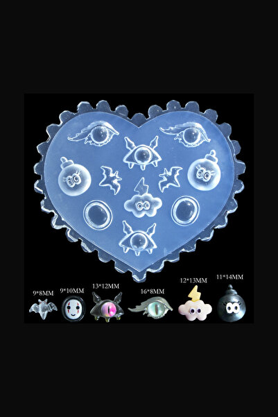 Easy Beauty Nail Art Charm Haloween Cadılar Bayramı Silikon Kalıp Nail Art De...