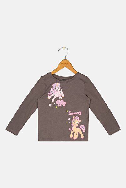 Sinsay X My Little Pony Toddlers Girl My Little Pony Graphic Print Long Sleeves T-Shirt, Dark Grey