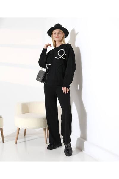 GİYSİ DÜNYASI 57 Knitwear Fabric Sweater Pants 2-Piece Set