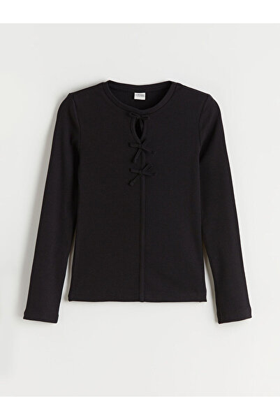 LC Waikiki Sparkling Choices from Shining Store | Crew Neck Bow Detail Girls' T-Shirt