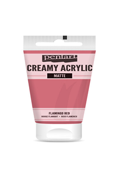 Pentart أحمر شفاه كريمي أكريليك مطفي فلامنجو أحمر 60 مل