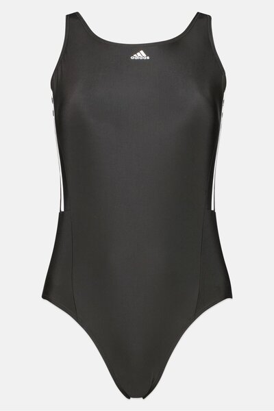 adidas Women Padded One Piece Brand Logo Swimwear, Black