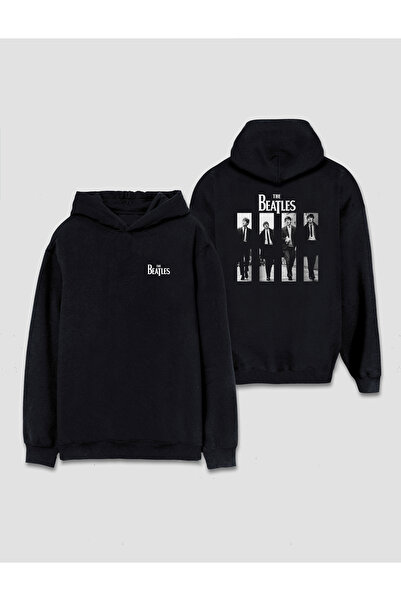 Darkia The Beatles Retro Tasarım Baskılı Kapşonlu Sweat Hoodie