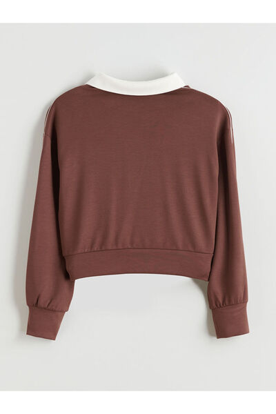 LC Waikiki Polo Neck Girls' Sweatshirt and Sweatpants