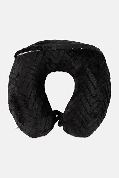 Ellen Tracy Embossed Therapeutic Travel Pillow, Black