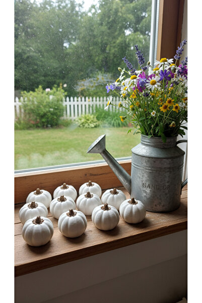 SEMY STORE Minik 12'lı Dekoratif Balkabağı Seti, Obje, Biblo, Ev Dekorasyon, ...