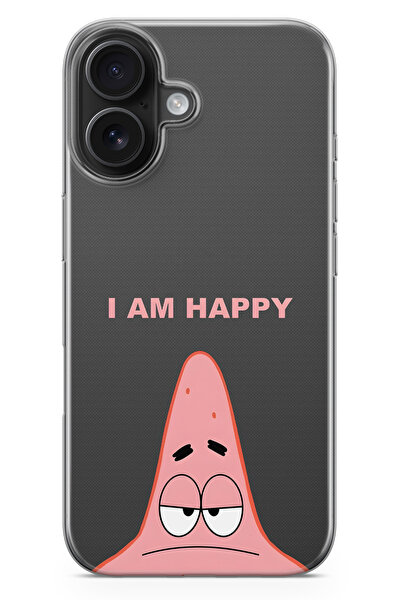 Iphone 16 PLUS Compatible Printed Soft Silicone Transparent Phone Case